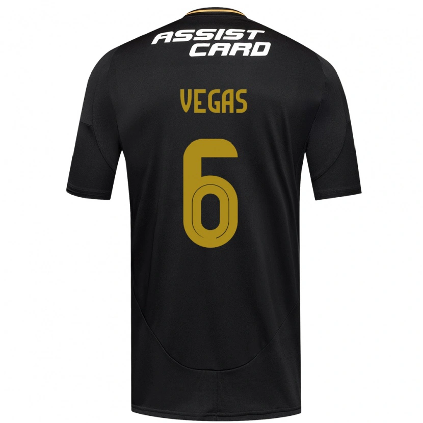 Danxen Kinder Sebastián Vegas #6 Schwarz Weiß Gelb Auswärtstrikot Trikot 2025/26 T-Shirt Schweiz
