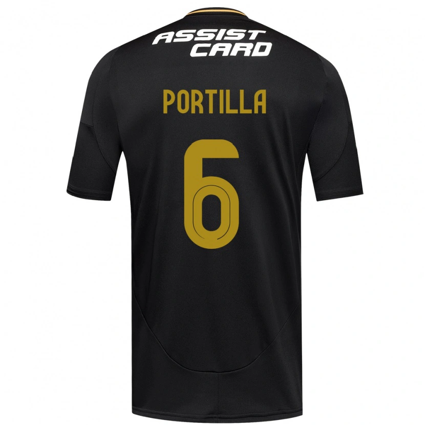 Danxen Kinder Dylan Portilla #6 Schwarz Weiß Gelb Auswärtstrikot Trikot 2025/26 T-Shirt Schweiz