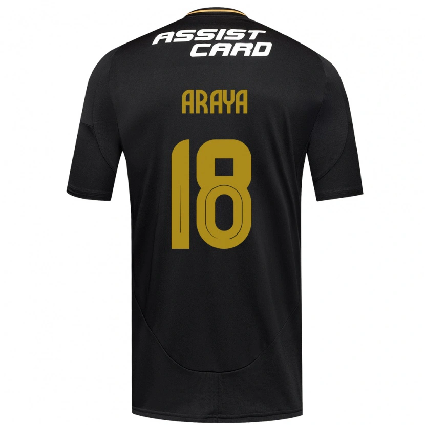 Danxen Kinder Benjamín Araya #18 Schwarz Weiß Gelb Auswärtstrikot Trikot 2025/26 T-Shirt Schweiz