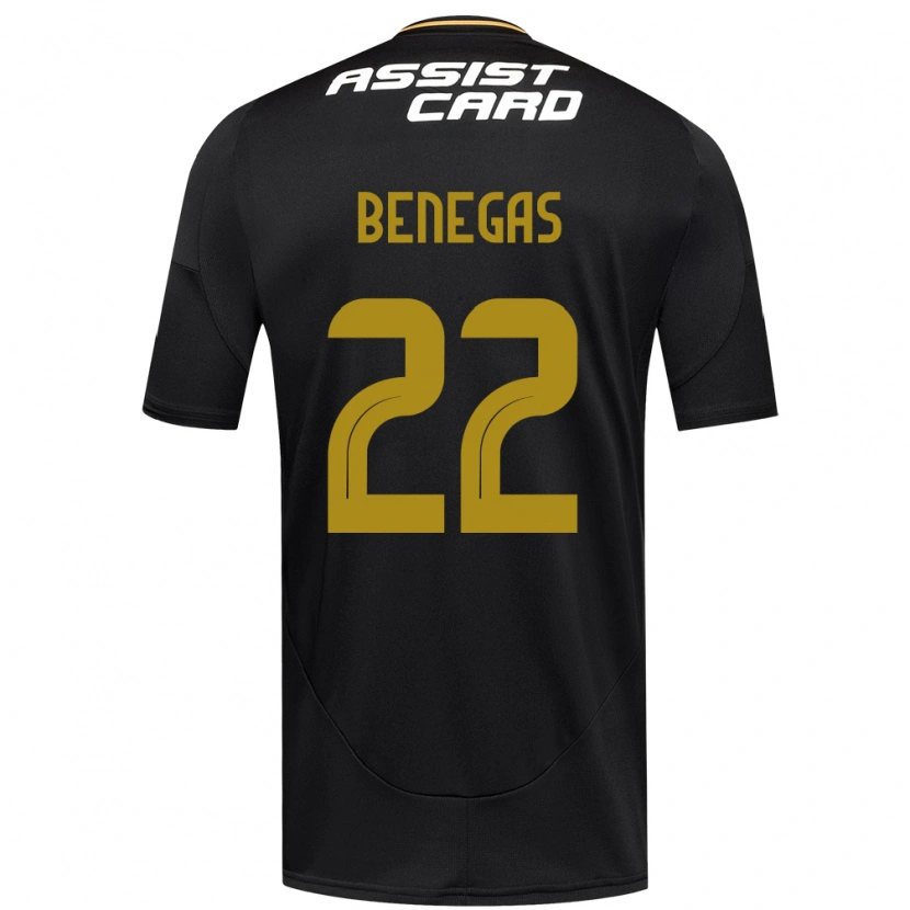 Danxen Kinder Leandro Benegas #22 Schwarz Weiß Gelb Auswärtstrikot Trikot 2025/26 T-Shirt Schweiz