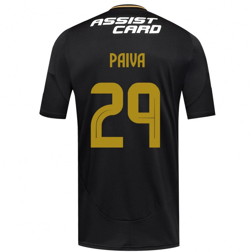 Danxen Kinder Guillermo Paiva #29 Schwarz Weiß Gelb Auswärtstrikot Trikot 2025/26 T-Shirt Schweiz