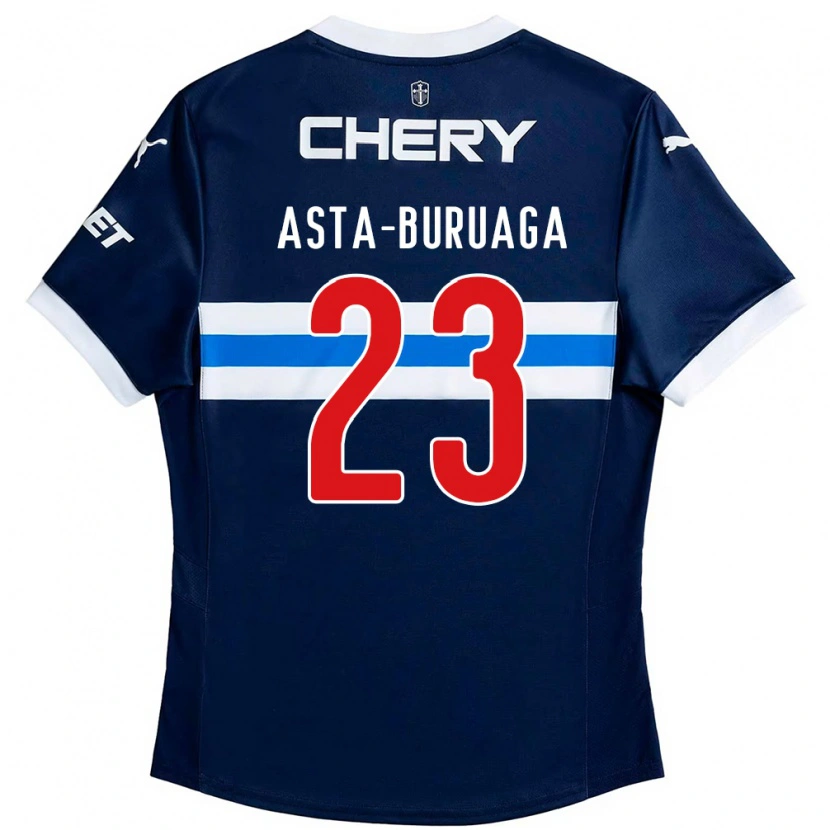 Danxen Kinder Tomás Asta-Buruaga #23 Schwarz Blau Auswärtstrikot Trikot 2025/26 T-Shirt Schweiz