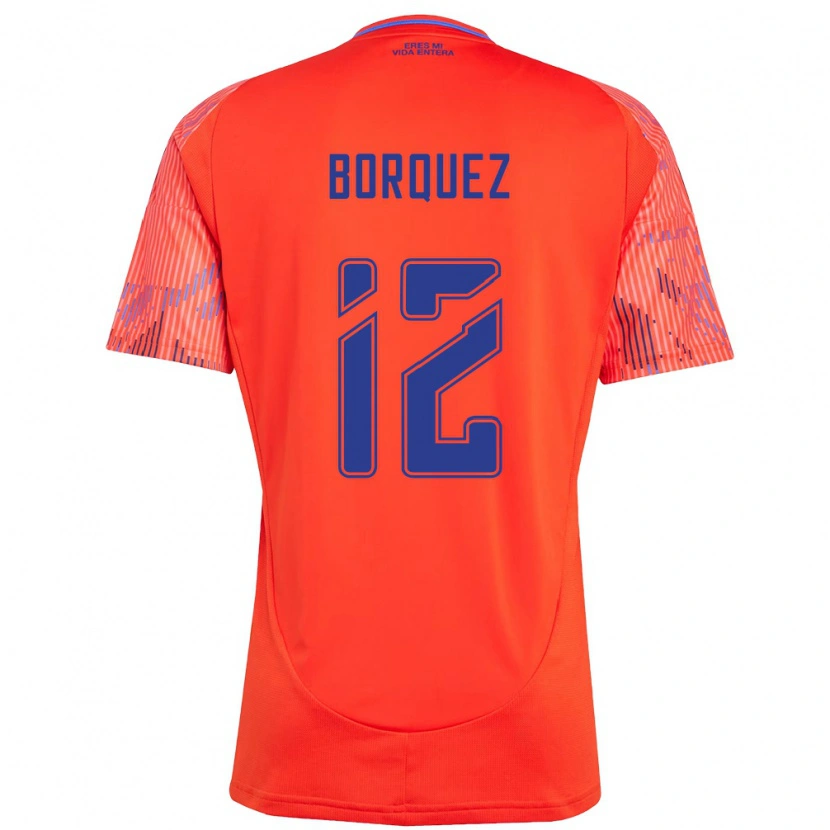 Danxen Kinder Gabriela Bórquez #12 Orange Rot Auswärtstrikot Trikot 2025/26 T-Shirt Schweiz