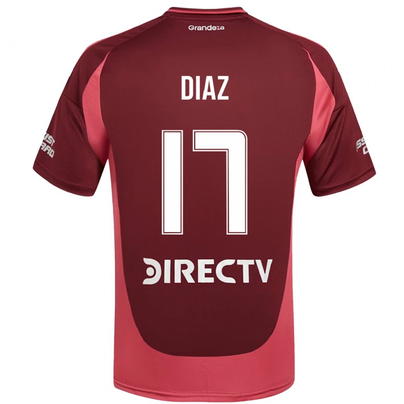 Danxen Kinder Paulo Díaz #17 Weiß Rot Auswärtstrikot Trikot 2025/26 T-Shirt Schweiz