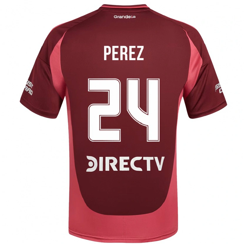 Danxen Kinder Enzo Pérez #24 Weiß Rot Auswärtstrikot Trikot 2025/26 T-Shirt Schweiz