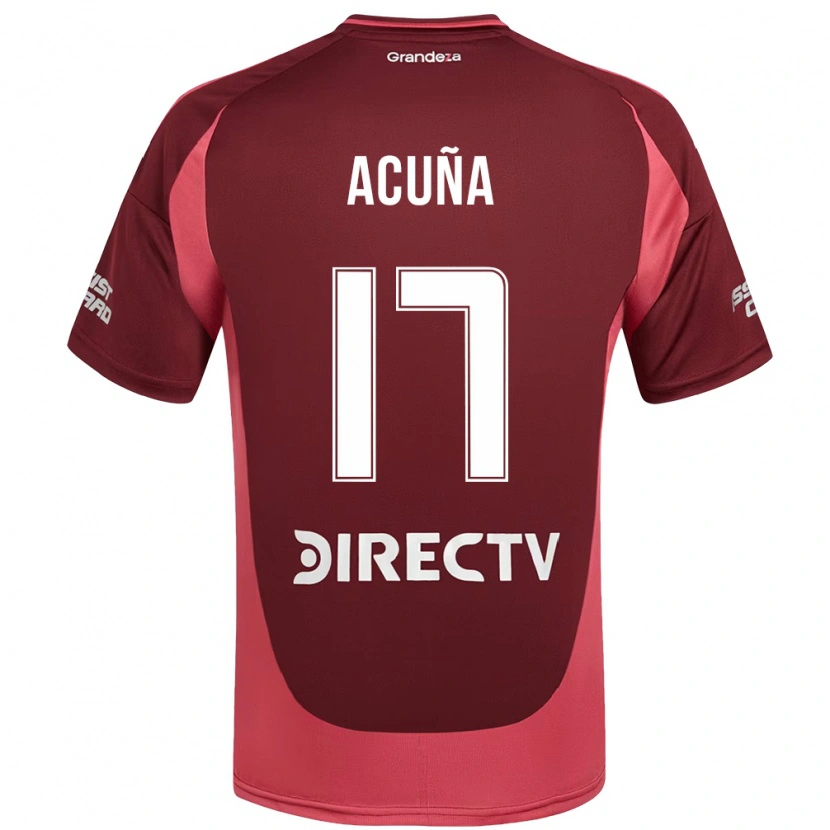Danxen Kinder Ayelén Acuña #17 Weiß Rot Auswärtstrikot Trikot 2025/26 T-Shirt Schweiz