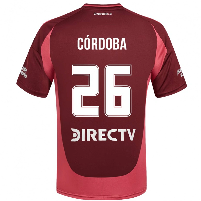 Danxen Kinder Sol Córdoba #26 Weiß Rot Auswärtstrikot Trikot 2025/26 T-Shirt Schweiz