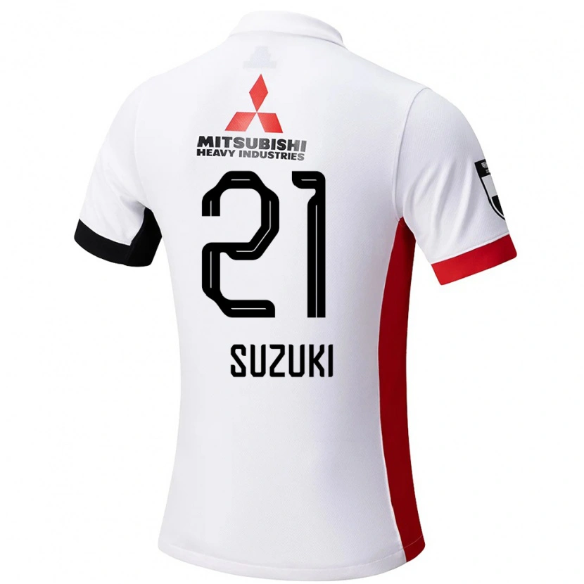 Danxen Kinder Sawako Suzuki #21 Rot Weiß Auswärtstrikot Trikot 2025/26 T-Shirt Schweiz