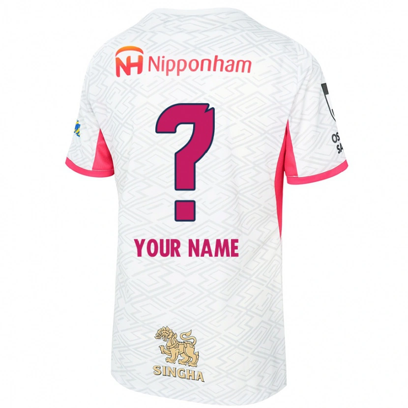Danxen Kinder Ihren Namen #0 Sakura Rosa Weiß Auswärtstrikot Trikot 2025/26 T-Shirt Schweiz