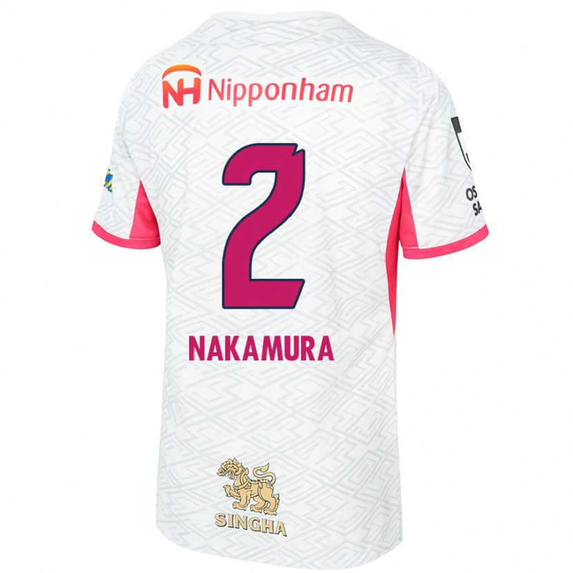 Danxen Kinder Takumi Nakamura #2 Sakura Rosa Weiß Auswärtstrikot Trikot 2025/26 T-Shirt Schweiz