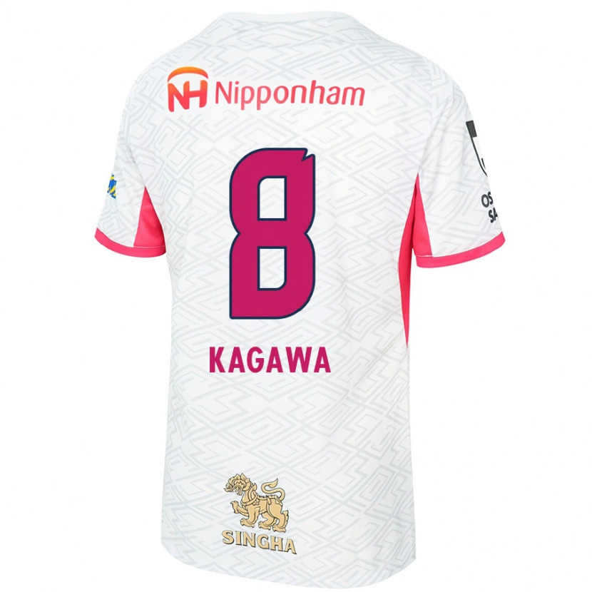 Danxen Kinder Shinji Kagawa #8 Sakura Rosa Weiß Auswärtstrikot Trikot 2025/26 T-Shirt Schweiz