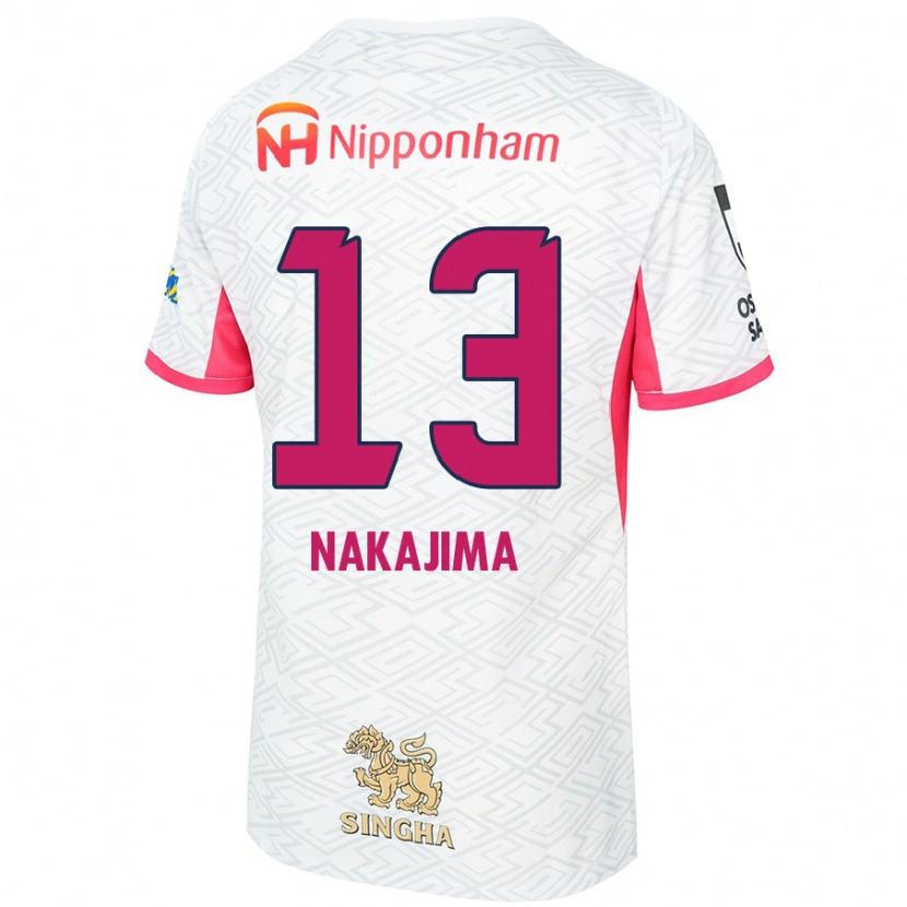 Danxen Kinder Motohiko Nakajima #13 Sakura Rosa Weiß Auswärtstrikot Trikot 2025/26 T-Shirt Schweiz