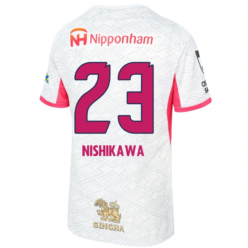 Danxen Kinder Hiroki Nishikawa #23 Sakura Rosa Weiß Auswärtstrikot Trikot 2025/26 T-Shirt Schweiz