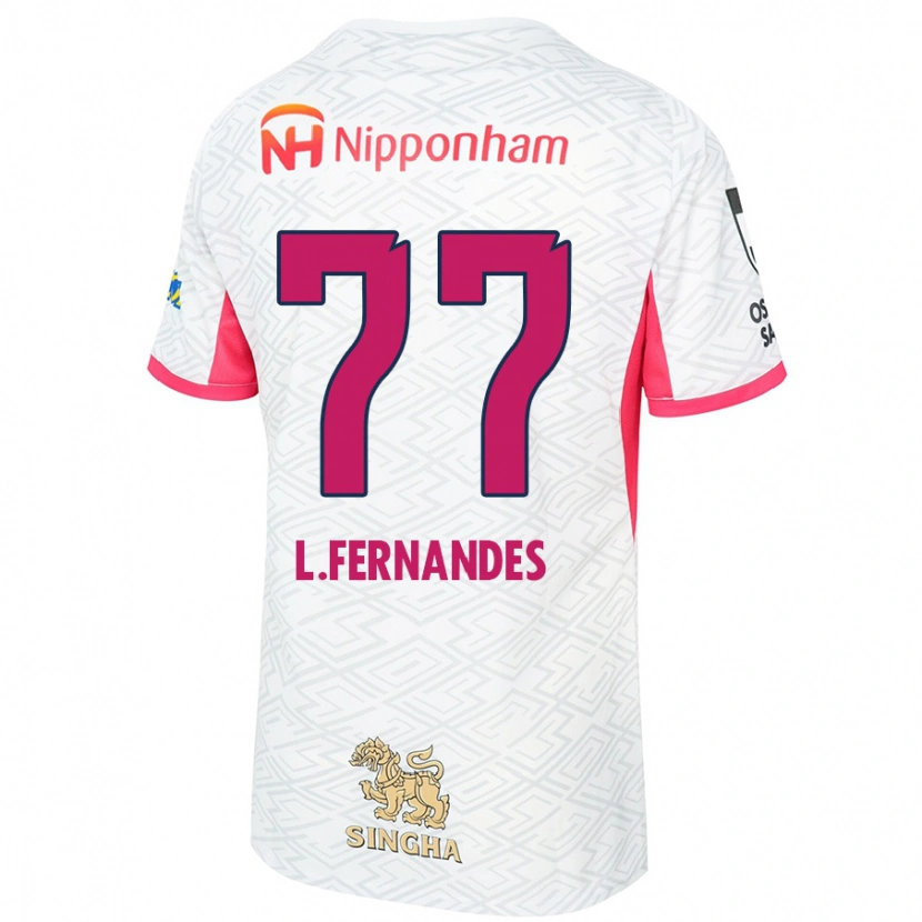 Danxen Kinder Lucas Fernandes #77 Sakura Rosa Weiß Auswärtstrikot Trikot 2025/26 T-Shirt Schweiz