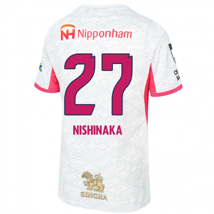 Danxen Kinder Maho Nishinaka #27 Sakura Rosa Weiß Auswärtstrikot Trikot 2025/26 T-Shirt Schweiz