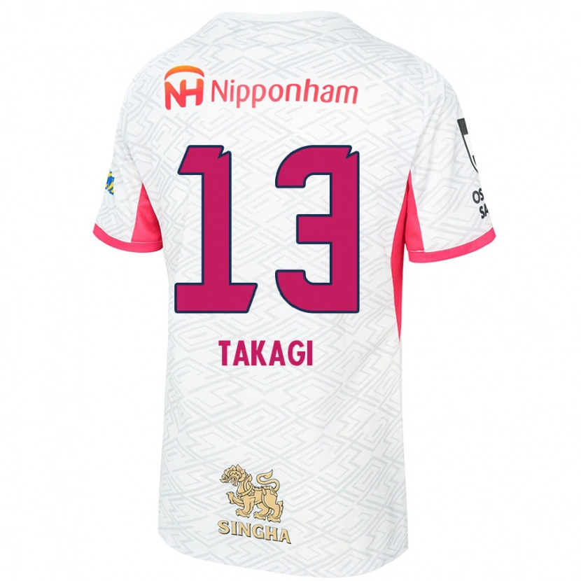 Danxen Kinder Toshiyuki Takagi #13 Sakura Rosa Weiß Auswärtstrikot Trikot 2025/26 T-Shirt Schweiz