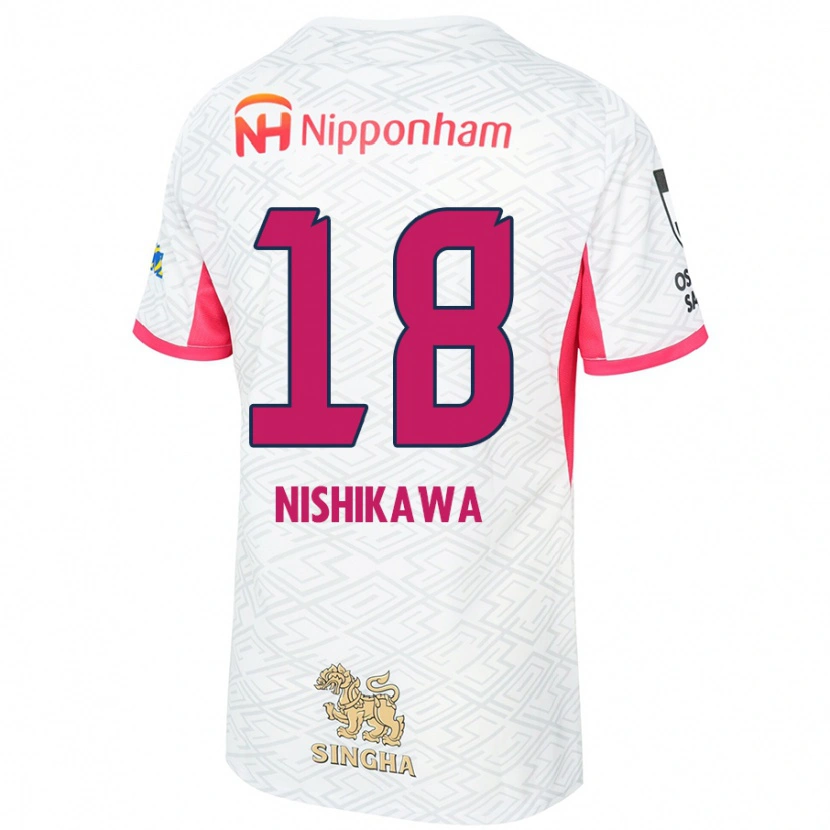 Danxen Kinder Jun Nishikawa #18 Sakura Rosa Weiß Auswärtstrikot Trikot 2025/26 T-Shirt Schweiz
