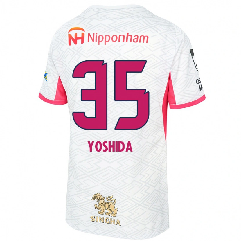 Danxen Kinder Yuji Yoshida #35 Sakura Rosa Weiß Auswärtstrikot Trikot 2025/26 T-Shirt Schweiz