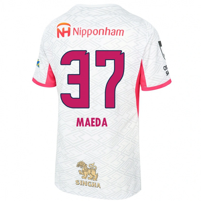 Danxen Kinder Ryudai Maeda #37 Sakura Rosa Weiß Auswärtstrikot Trikot 2025/26 T-Shirt Schweiz