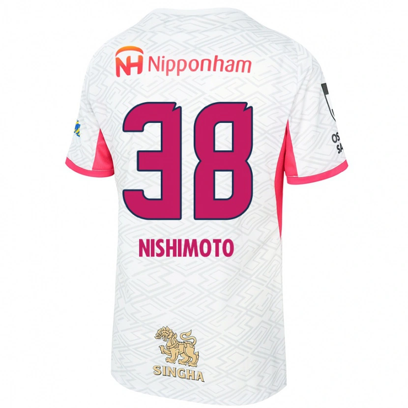 Danxen Kinder Masataka Nishimoto #38 Sakura Rosa Weiß Auswärtstrikot Trikot 2025/26 T-Shirt Schweiz