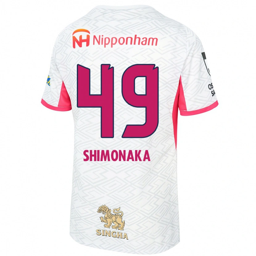 Danxen Kinder Ryoga Shimonaka #49 Sakura Rosa Weiß Auswärtstrikot Trikot 2025/26 T-Shirt Schweiz