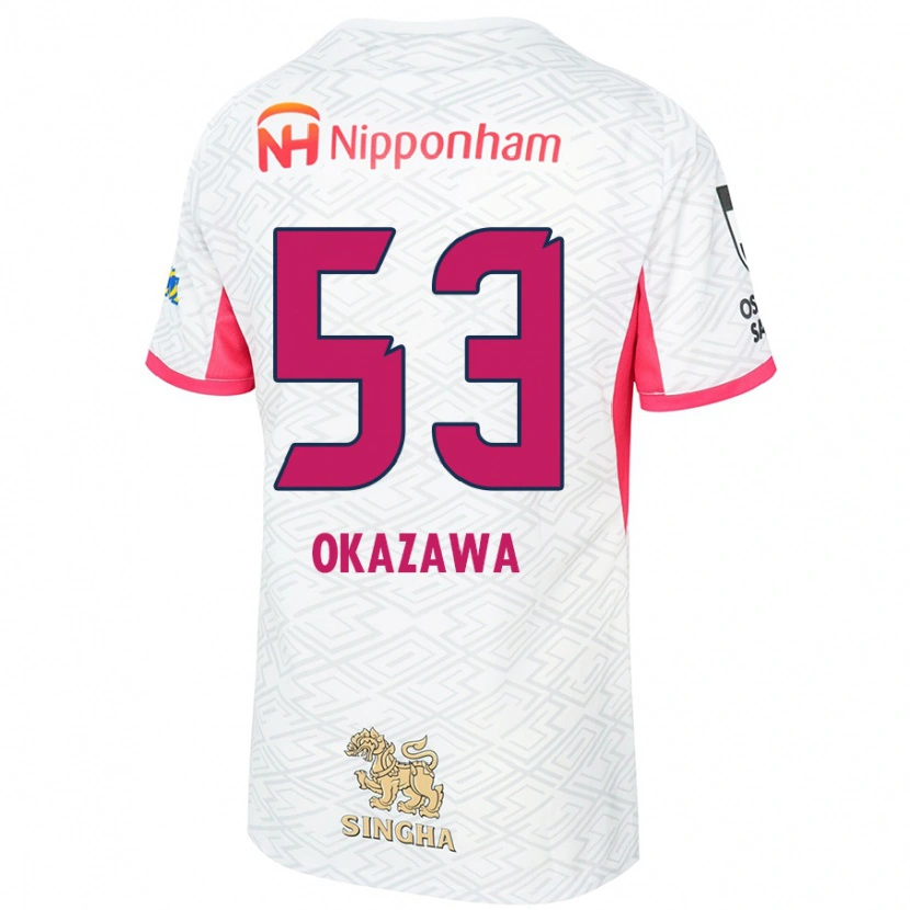 Danxen Kinder Kosei Okazawa #53 Sakura Rosa Weiß Auswärtstrikot Trikot 2025/26 T-Shirt Schweiz
