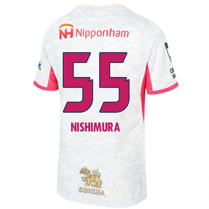 Danxen Kinder Subaru Nishimura #55 Sakura Rosa Weiß Auswärtstrikot Trikot 2025/26 T-Shirt Schweiz
