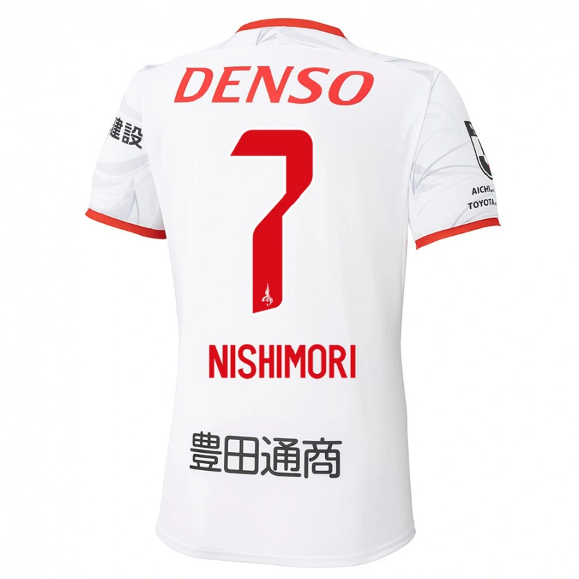 Danxen Kinder Yuto Nishimori #7 Weiß Rot Auswärtstrikot Trikot 2025/26 T-Shirt Schweiz