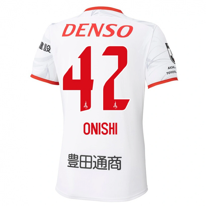Danxen Kinder Ritsu Onishi #42 Rot Gelb Auswärtstrikot Trikot 2025/26 T-Shirt Schweiz