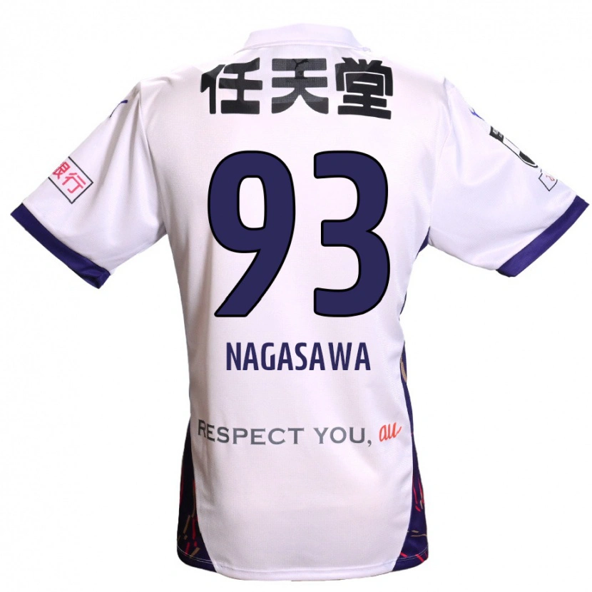 Danxen Kinder Shun Nagasawa #93 Lila Weiß Schwarz Auswärtstrikot Trikot 2025/26 T-Shirt Schweiz