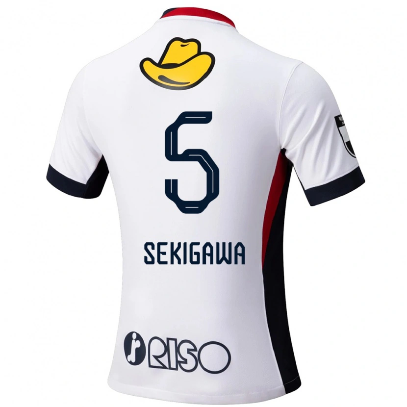 Danxen Kinder Ikuma Sekigawa #5 Rot Schwarz Auswärtstrikot Trikot 2025/26 T-Shirt Schweiz