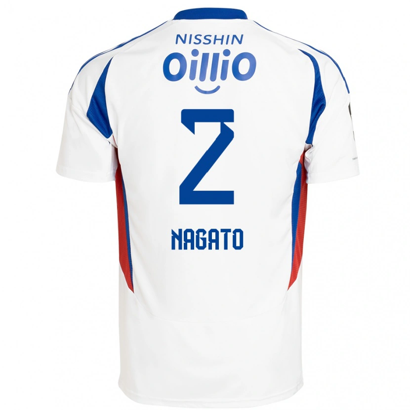 Danxen Kinder Katsuya Nagato #2 Königsblau Weiß Auswärtstrikot Trikot 2025/26 T-Shirt Schweiz