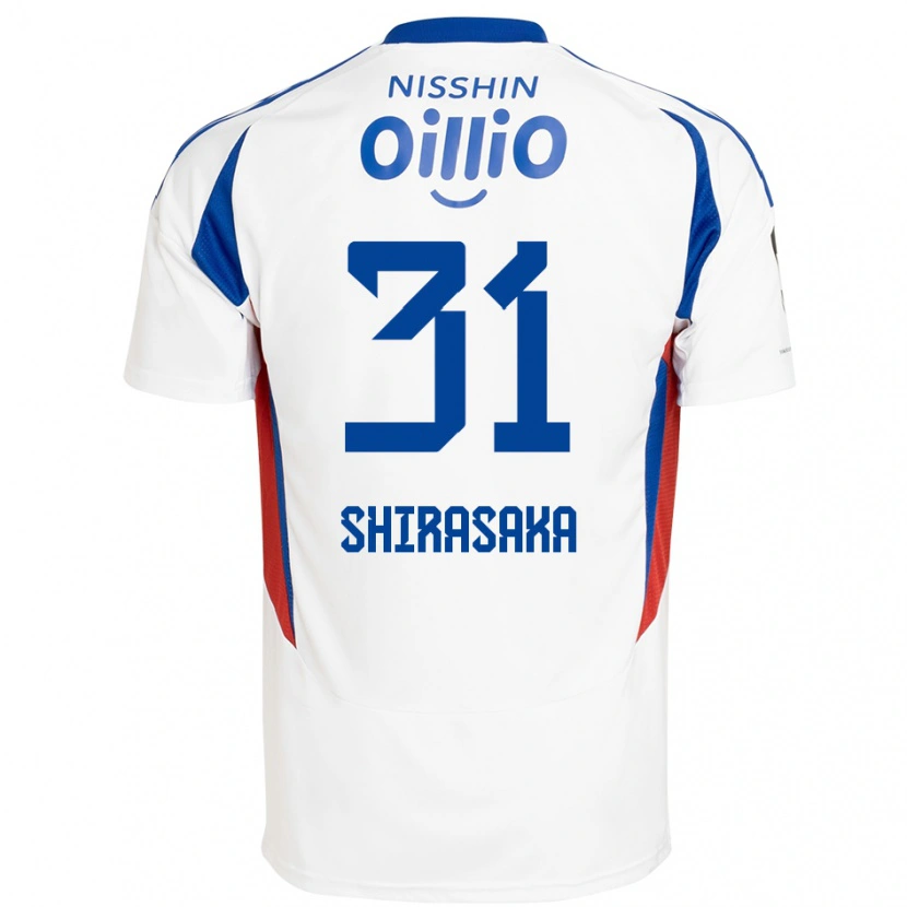Danxen Kinder Fuma Shirasaka #31 Königsblau Weiß Auswärtstrikot Trikot 2025/26 T-Shirt Schweiz