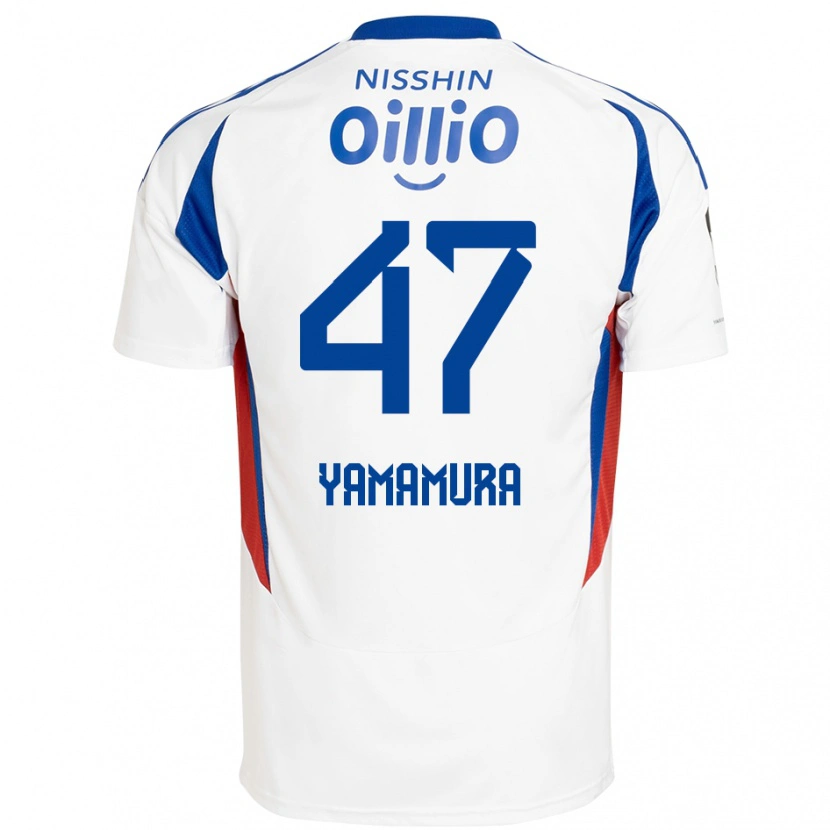 Danxen Kinder Kazuya Yamamura #47 Königsblau Weiß Auswärtstrikot Trikot 2025/26 T-Shirt Schweiz