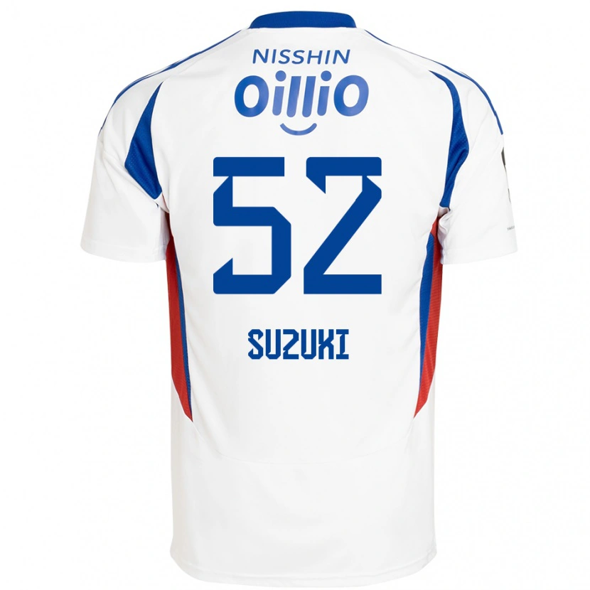 Danxen Kinder Kai Suzuki #52 Königsblau Weiß Auswärtstrikot Trikot 2025/26 T-Shirt Schweiz