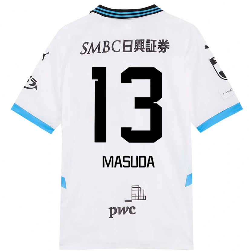 Danxen Kinder Hinata Masuda #13 Himmelblau Schwarz Auswärtstrikot Trikot 2025/26 T-Shirt Schweiz
