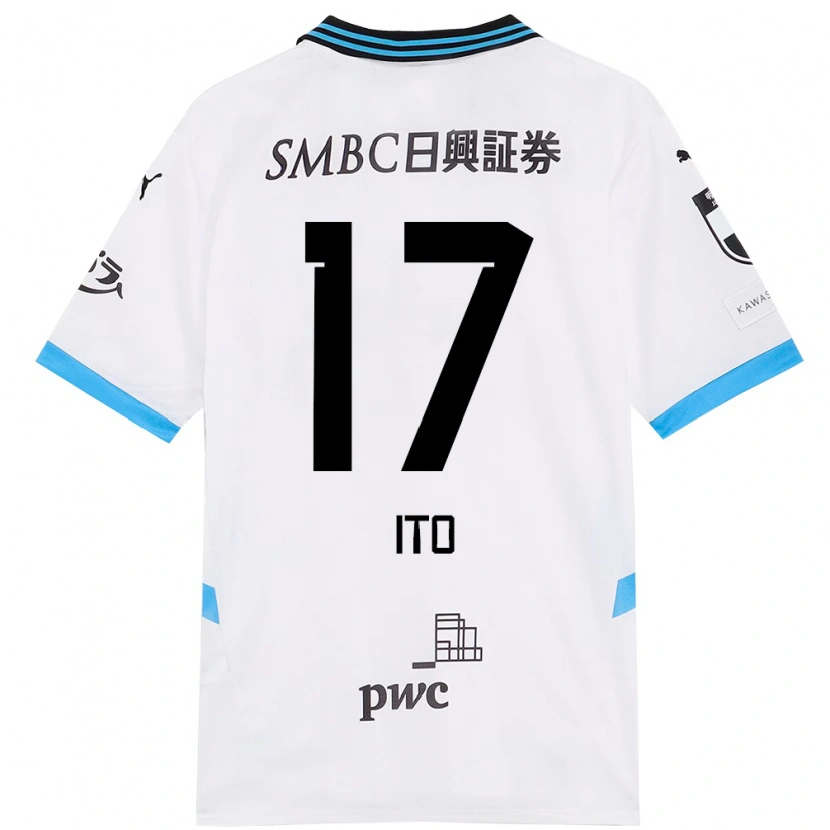 Danxen Kinder Tatsuya Ito #17 Himmelblau Schwarz Auswärtstrikot Trikot 2025/26 T-Shirt Schweiz