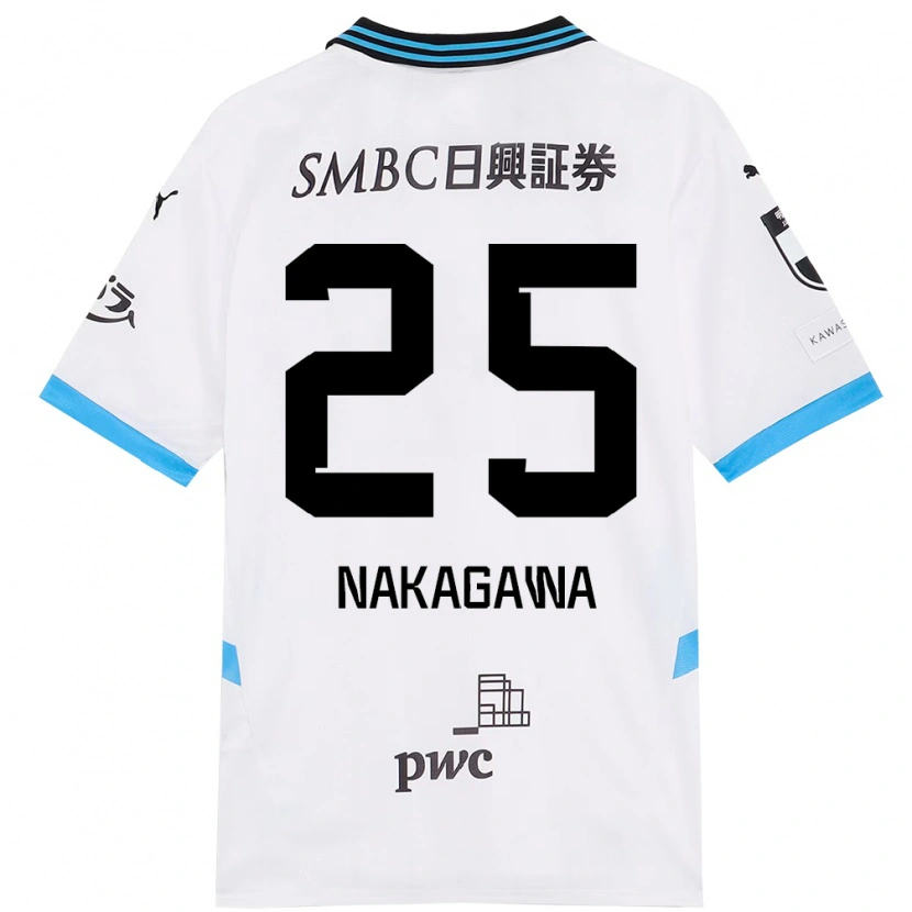 Danxen Kinder Shin Nakagawa #25 Himmelblau Schwarz Auswärtstrikot Trikot 2025/26 T-Shirt Schweiz