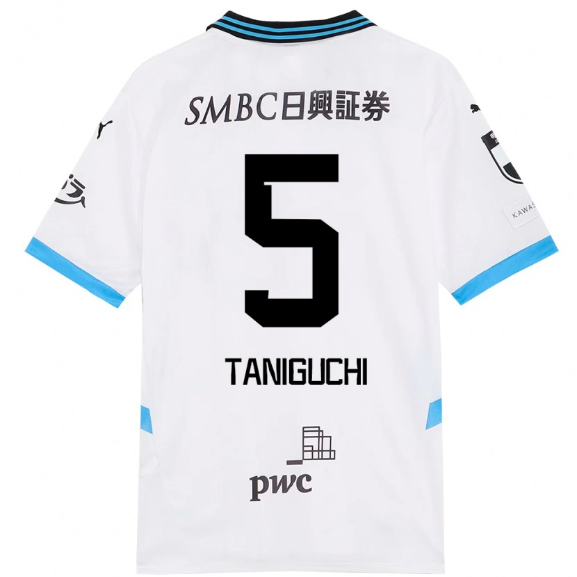 Danxen Kinder Shogo Taniguchi #5 Himmelblau Schwarz Auswärtstrikot Trikot 2025/26 T-Shirt Schweiz