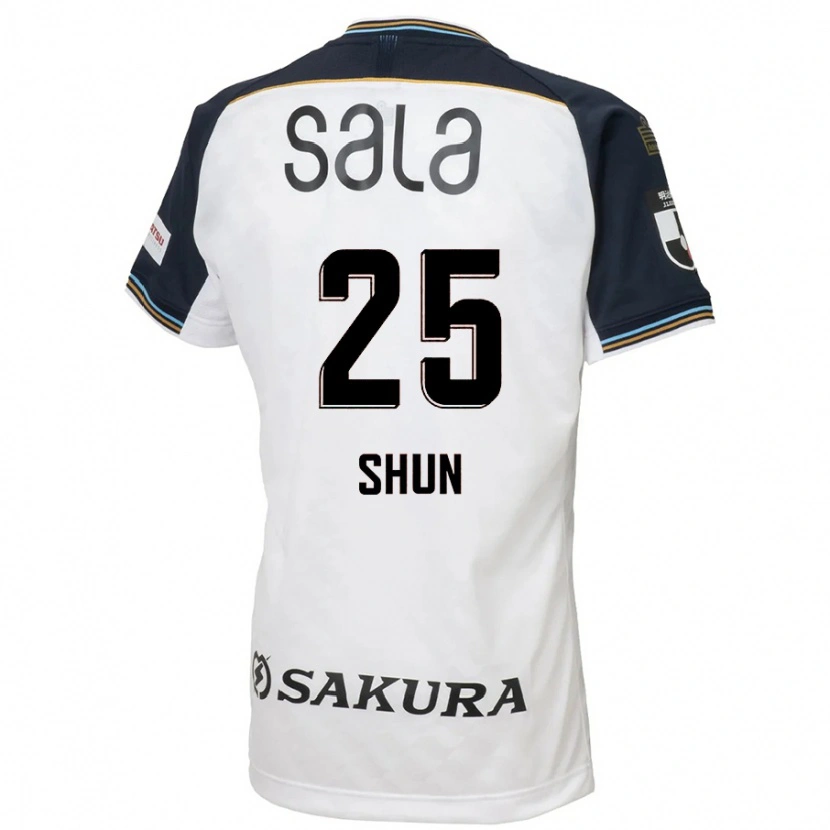 Danxen Kinder Shun Nakamura #25 Weiß Schwarz Auswärtstrikot Trikot 2025/26 T-Shirt Schweiz