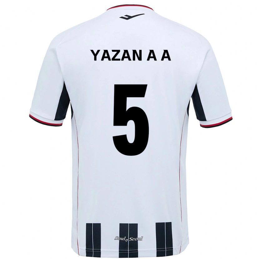 Danxen Kinder Yazan Al-Arab #5 Schwarz Rot Auswärtstrikot Trikot 2025/26 T-Shirt Schweiz