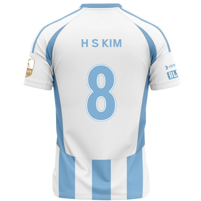 Danxen Kinder Seung-Hyun Kim #8 Weiß Himmelblau Auswärtstrikot Trikot 2025/26 T-Shirt Schweiz