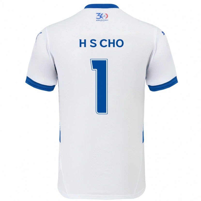 Danxen Kinder Sung-Hoon Cho #1 Weiß Königsblau Auswärtstrikot Trikot 2025/26 T-Shirt Schweiz