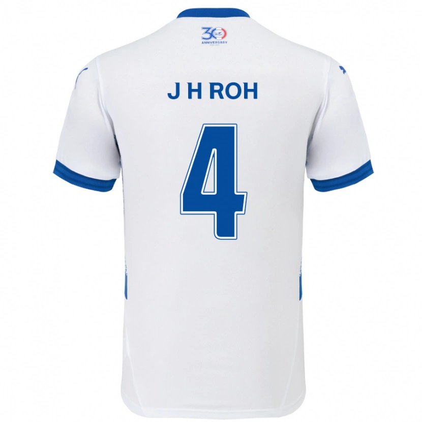 Danxen Kinder Hyun-Jun Roh #4 Königsblau Weiß Auswärtstrikot Trikot 2025/26 T-Shirt Schweiz
