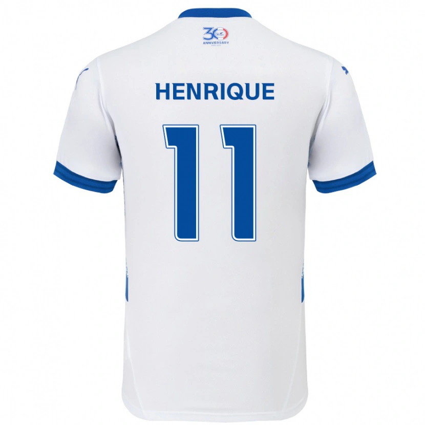 Danxen Kinder Paulo Henrique #11 Weiß Königsblau Auswärtstrikot Trikot 2025/26 T-Shirt Schweiz