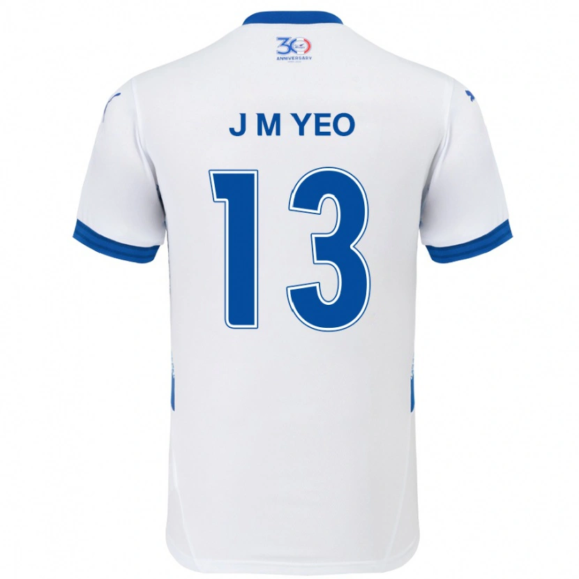 Danxen Kinder Min-Jun Yeo #13 Königsblau Weiß Auswärtstrikot Trikot 2025/26 T-Shirt Schweiz