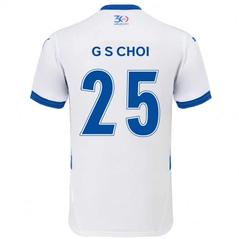 Danxen Kinder Sung-Geun Choi #25 Weiß Königsblau Auswärtstrikot Trikot 2025/26 T-Shirt Schweiz