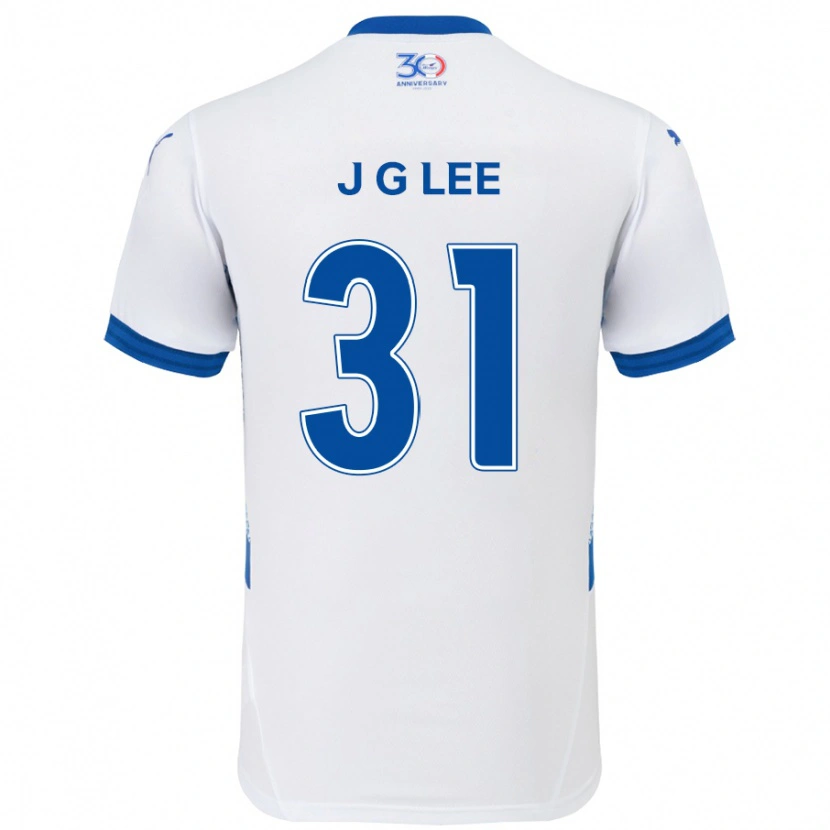 Danxen Kinder Gyeong-Jun Lee #31 Weiß Königsblau Auswärtstrikot Trikot 2025/26 T-Shirt Schweiz