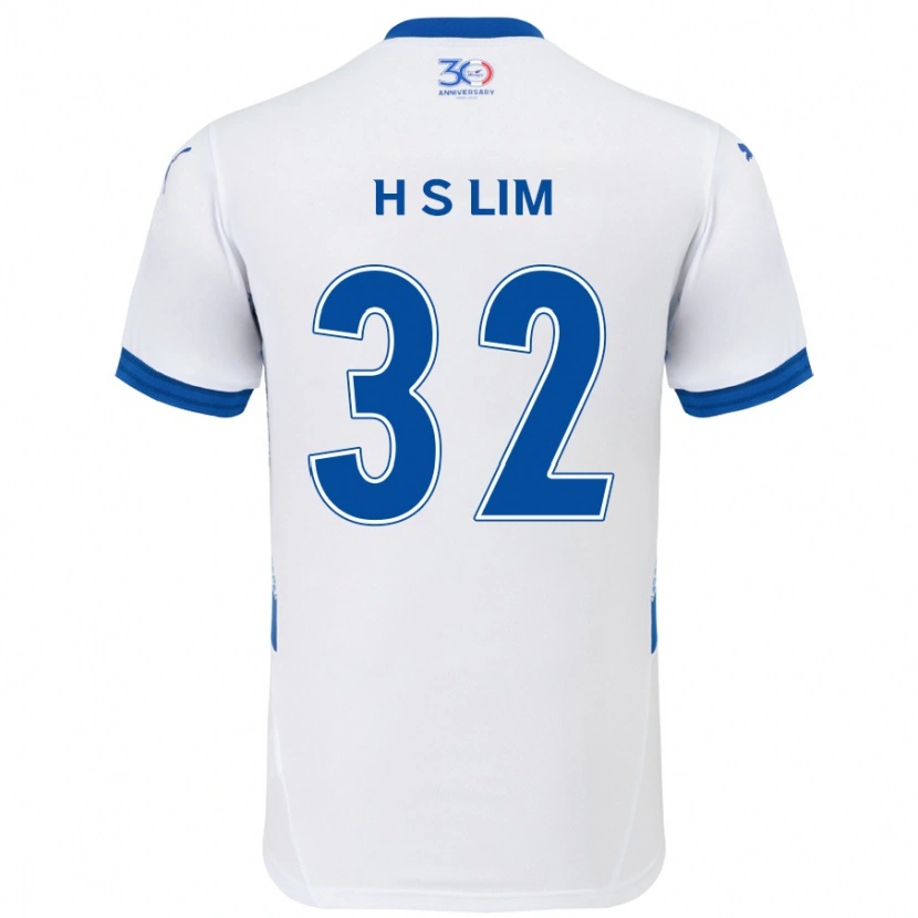 Danxen Kinder Seong-Hyeon Lim #32 Weiß Königsblau Auswärtstrikot Trikot 2025/26 T-Shirt Schweiz