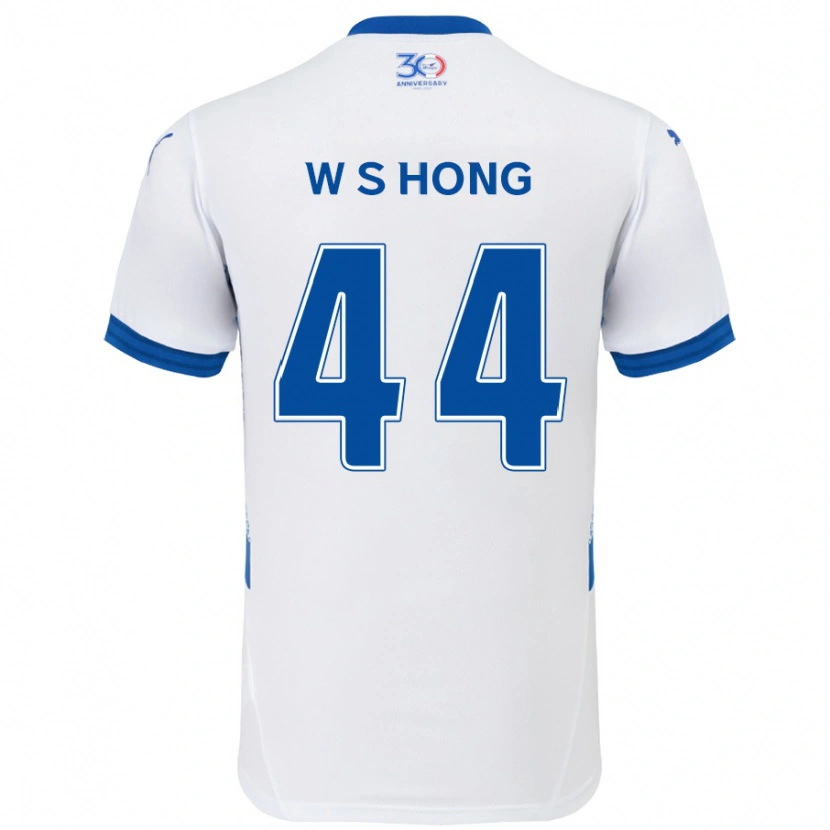 Danxen Kinder Sang-Won Hong #44 Weiß Königsblau Auswärtstrikot Trikot 2025/26 T-Shirt Schweiz